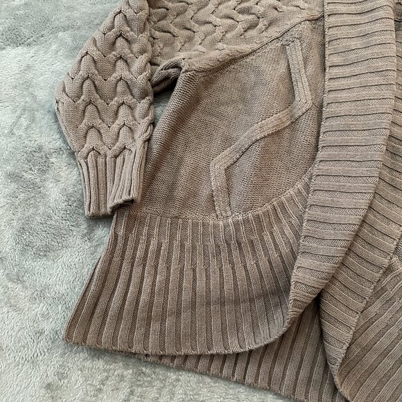 NWT Soft Surroundings Brown Chunky Sweater Cardigan Women's 2X 2XL - Picture 2 of 5